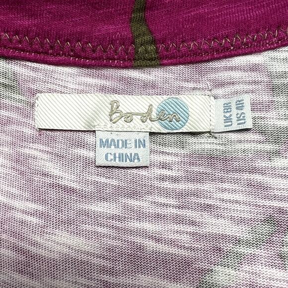 Boden Tarifa Summer Soft Red Hibiscus Dress WH499 Green Womens US 4 Regular - Picture 7 of 8